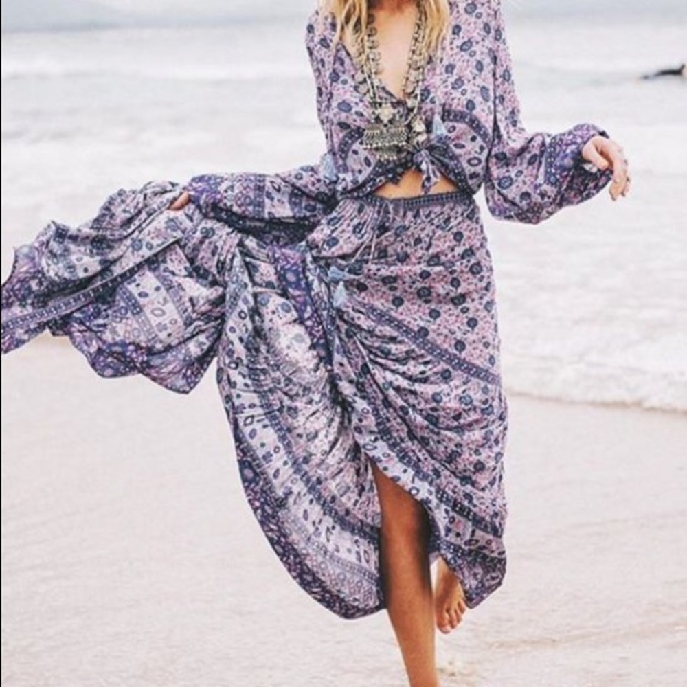 Spell & Gypsy Collective Kombi button maxi skirt